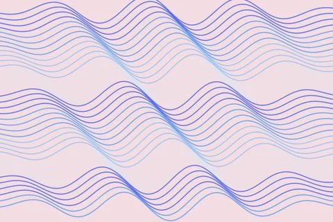Abstract wavy lines pattern in blue and purple shades Stock Photos