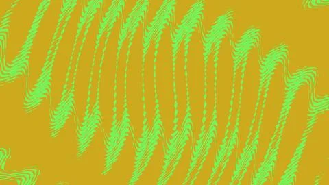 Abstract wavy lines pattern in bright green and yellow gold Stockillustratie