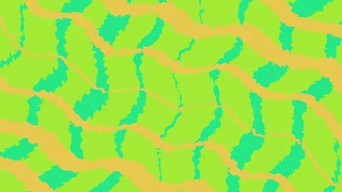Abstract wavy lines pattern in bright green and yellow Stock Illustration