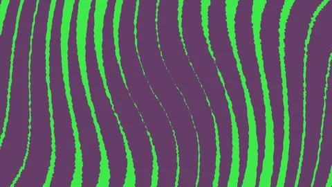 Abstract wavy lines pattern in bright green and dark red Illustrazione stock