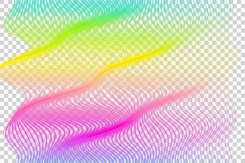 Abstract wavy lines pattern. Colorful rainbow gradient stripes curving acro.. Stock Illustration