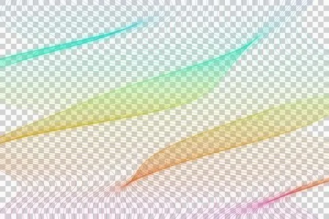 Abstract wavy lines pattern. Colorful curved stripes forming dynamic geomet.. Stock Illustration