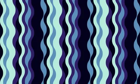 Abstract wavy lines pattern in cool blue and purple tones.  Perfect for backg イラスト素材