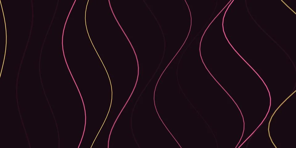 Abstract wavy lines pattern on dark brown background Stock Illustration