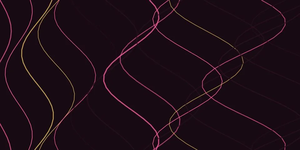 Abstract wavy lines pattern on a dark background Stock Illustration