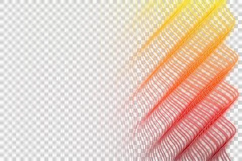 Abstract wavy lines pattern. Dynamic red and yellow gradient stripes formin.. Stock Illustration