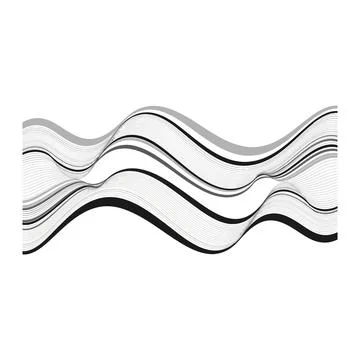 Abstract wavy lines pattern: flowing data stream or sound wave concept Stock Illustration