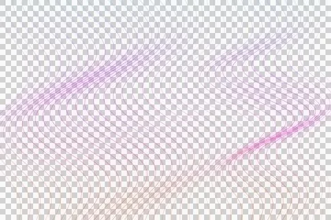 Abstract wavy lines pattern. Gradient pink and blue curved stripes on white.. Stock Illustration