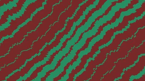Abstract wavy lines pattern in green and dark red colors 스톡 일러스트