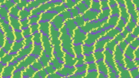 Abstract wavy lines pattern in green and yellow colors Illustrazione stock