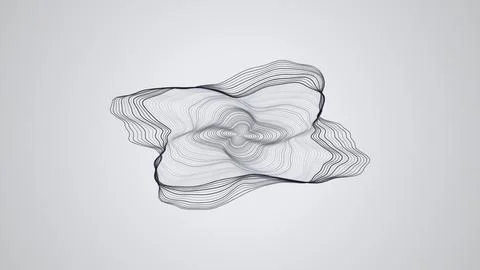 Abstract Wavy Lines Pattern on Light Grey Background Illustrazione stock
