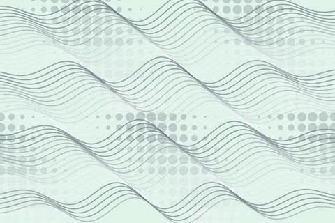 Abstract wavy lines pattern on light background Stock Illustration