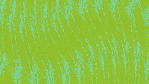 Abstract wavy lines pattern in lime green and light blue Stock Illustration