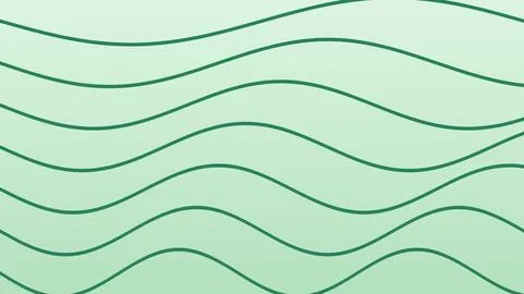 Abstract wavy lines pattern on mint green background Stock Illustration