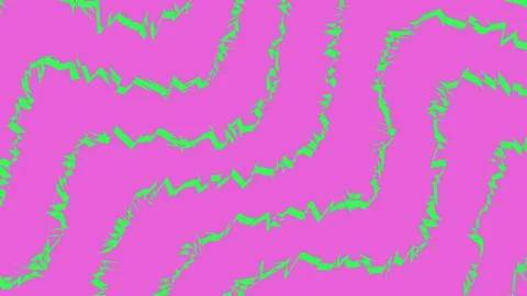 Abstract wavy lines pattern in neon green and pink 库存插图