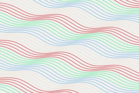 Abstract wavy lines pattern in pastel colors on white Stock Photos