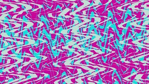 Abstract wavy lines pattern in pink and cyan colors Stock Illustration
