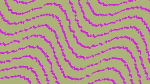 Abstract wavy lines pattern in pink and olive green colors Illustrazione stock