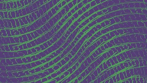 Abstract wavy lines pattern in purple and green colors Illustrazione stock