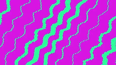 Abstract wavy lines pattern in purple and mint green イラスト素材