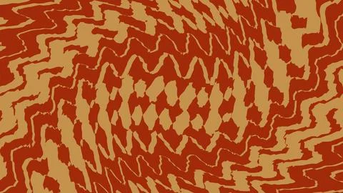 Abstract wavy lines pattern in red and beige colors Stock Illustration
