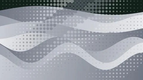 Abstract wavy lines pattern in shades of gray and white Stock Illustration