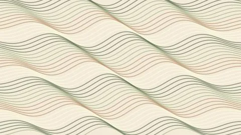 Abstract wavy lines pattern in soft pastel colors Stock Illustration