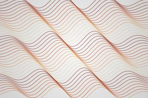 Abstract wavy lines pattern with soft earth tones background Stock Illustration