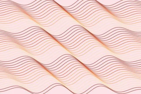 Abstract wavy lines pattern in soft pink and beige tones Stock Illustration