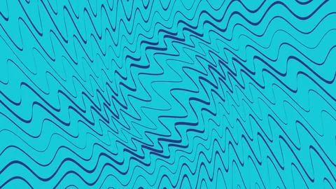 Abstract wavy lines pattern in turquoise and dark blue Stock Illustration