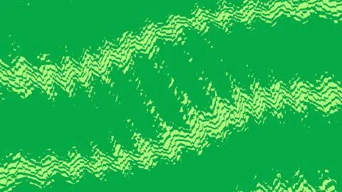 Abstract wavy lines pattern on a vibrant green background Stock Illustration