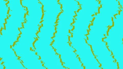 Abstract wavy lines pattern with yellow and cyan colors Stock Illustration