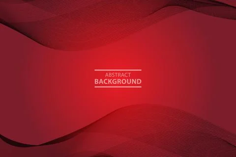 Abstract wavy lines on red background. Abstract red wave lines background. Stock Illustration