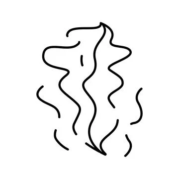 Abstract wavy lines representing scent and aroma icon Stock Illustration
