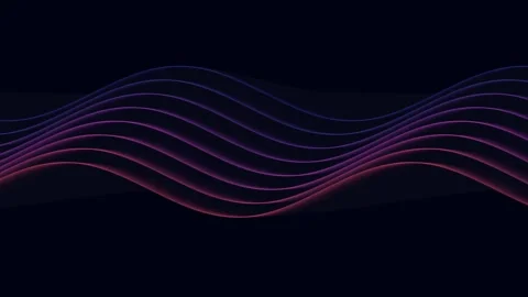 Abstract wavy lines ripple and flow with neon gradient effect. Stock Footage 342052039