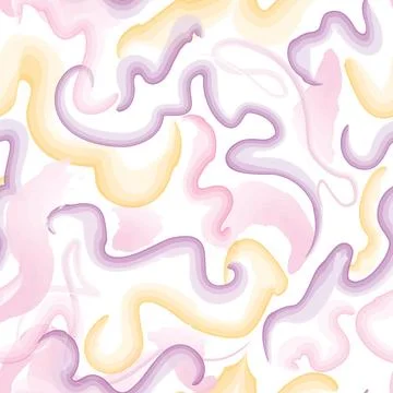 Abstract wavy lines seamless pattern. Spring organic texture Illustrazione stock