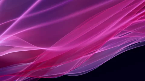 Abstract wavy lines technology background with particles pink light wave effect Stock Footage 200870206