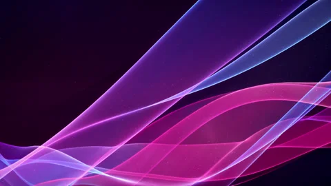 Abstract wavy lines technology background with particles blue light wave effect Stock Footage 212684692
