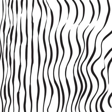 Abstract wavy lines texture. Hand drawn minimalistic vector illustration. Bla Stock Illustration