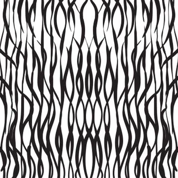 Abstract wavy lines texture. Hand drawn minimalistic vector illustration. Bla Stock Illustration