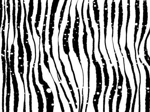 Abstract wavy lines texture. Hand drawn minimalistic illustration. Black ink Stock Illustration