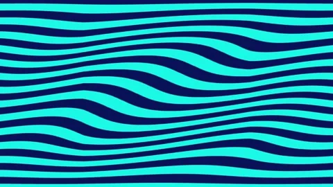 Abstract wavy lines in turquoise and navy blue seamless loop background textu Stock Footage 320357765