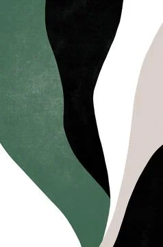 Abstract Wavy Lines Wall Poster Wall Decor Stock Illustration