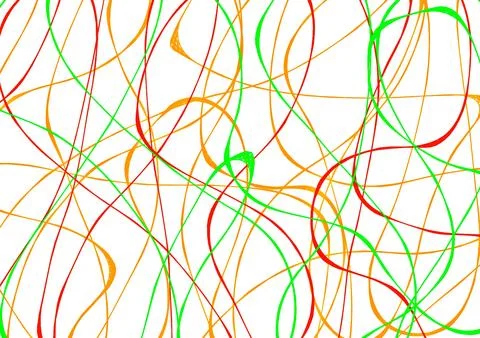 Abstract wavy lines on white background Stock Illustration