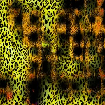 Abstract wavy lines.Grungy spotted pattern.African design. Stock Illustration