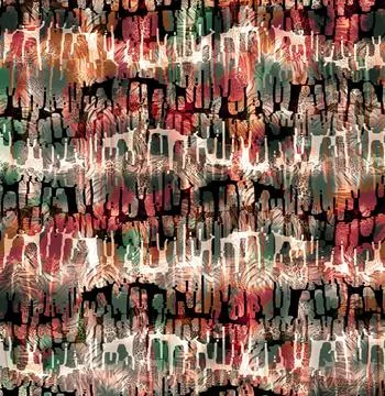Abstract wavy lines.Grungy spotted pattern.African design. Stock Illustration