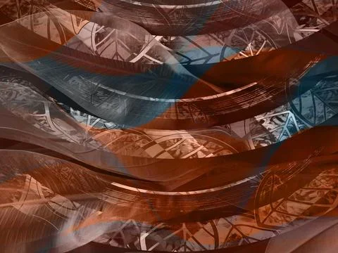 Abstract wavy lines.Grungy spotted pattern.African design. Illustrazione stock