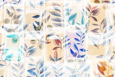 Abstract wavy lines.Grungy spotted pattern.African design. Stock Illustration