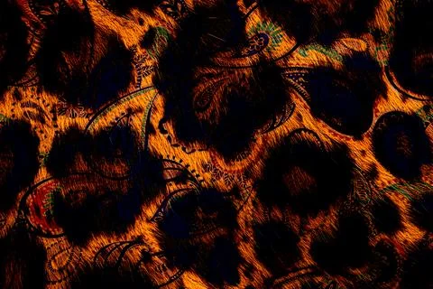 Abstract wavy lines.Grungy spotted pattern.African design. Illustrazione stock