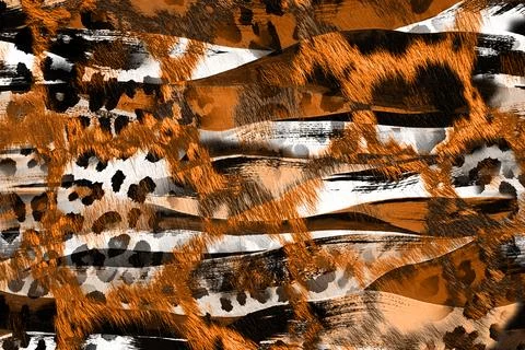 Abstract wavy lines.Grungy spotted pattern.African design. Stock Illustration